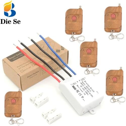 433 mhz rf Relay LED Lighting Switch Universal Wireless Remote Control AC 110V 220V 7A 1 gang for Lamp and Door Security System