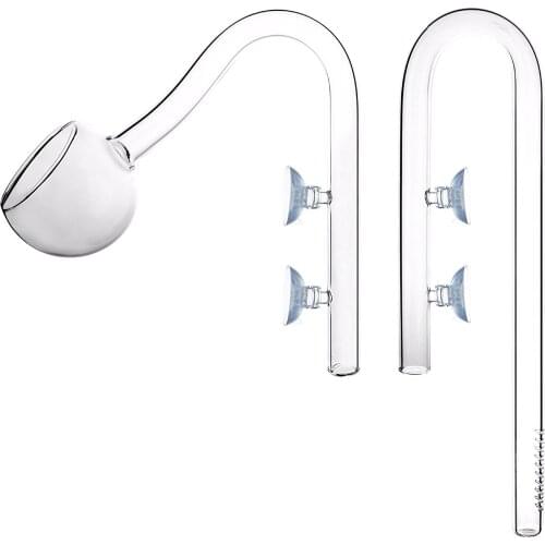 Aquarium Tubing Water Plant Glass Tubing Lily Inlet Outlet Glass Pipe Water Cleaning System Accessory 12mm