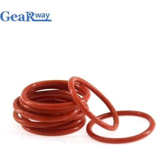 Gearway Red Silicon O Ring Seal 3.5mm thickness O Ring Seal Washer 52/53/54/55/67/68/70mm OD VMQ Anti-age O Ring Sealing Gasket