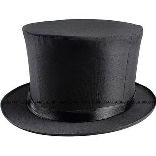 Top Quality Folding Top Hat - black, stage magic props, illusions,close-up,comedy,Magic Accessories