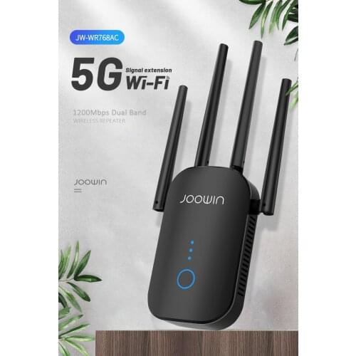 Newest 1200Mbps Wireless Wifi Extender Wifi Repeater Dual Band 2.4&5.8Ghz 4*3dBi Antenna long Range Signal Amplifier