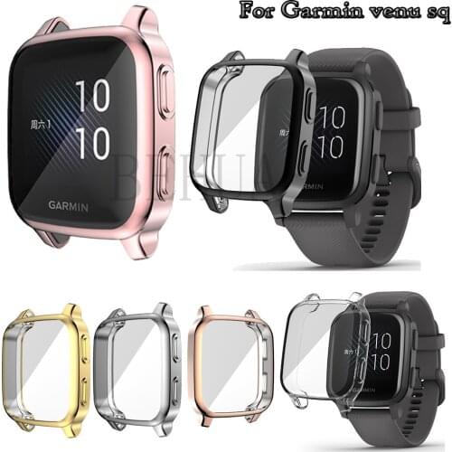 BEHUA Full Tpu Screen Protection Watch Case For Garmin garmin venu sq / Venu SQ music clear Protector Cover Shell Shock-Resista