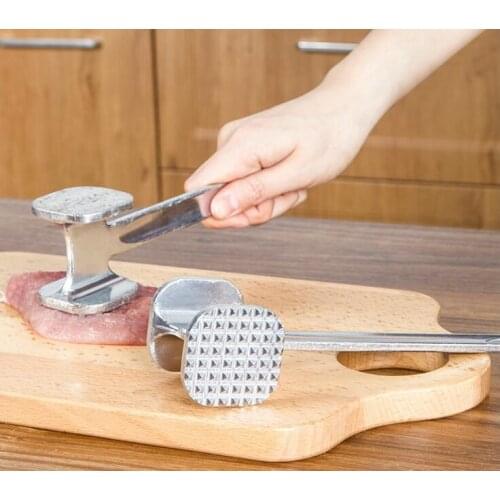 1 Pcs Creative Kitchen Zinc Alloy Loose Hammer Double-sided Tender Meat Hammer Knocking Meat Hammer