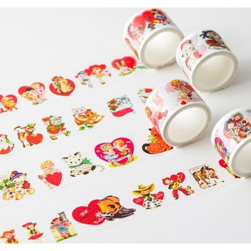 10pcs/1lot Decorative Adhesive tapes Sweet afternoon lovely Scrapbooking DIY Paper Scrapbooking Stickers 3m