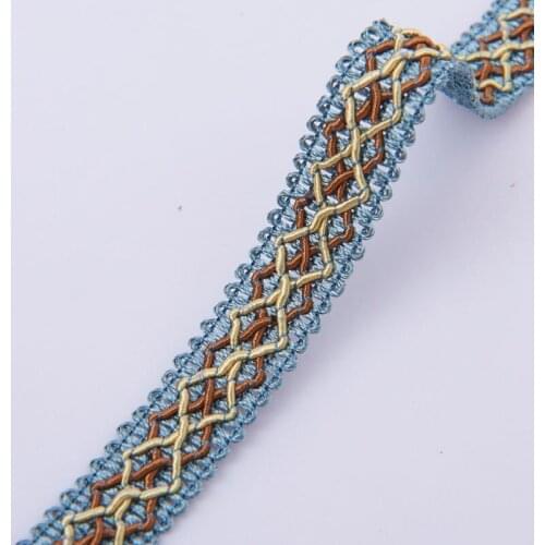 11.5M/lot Lace Ribbon Curtain Lamp Sofa Pillow Edge Tapestry Braid Lace Trim Fringe 1.5CM Wide DIY Accessories For Sewing