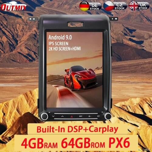 128GB Android 9.0 PX6 Tesla Vertical Screen Car GPS Navigation For Ford F150 For Ford Raptor 2009-2012 Multimedia Player Carplay