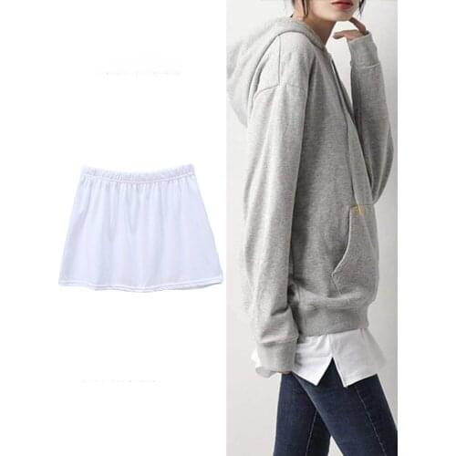 2021 bottoming skirt for sweater half length short mini underskirt half length bottomed skirt fake hem accessories underskirt