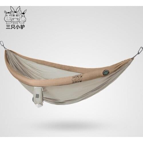 240*170Cm Inflatable Hammock Camping Outdoor Survival Garden Furniture Leisure Sleeping Hamaca Travel Double Hanging Bed
