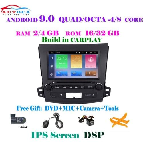 Android 10 Car DVD Radio GPS Multimedia Navigation Player For Mitsubishi Outlander 2006-2014 Peugeot 4007 IPS DSP RDS Carplay