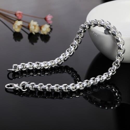 Wholesale price Charms Chain Beautiful bracelet silver color fashion for women Wedding lady bracelet jewelry ,h157