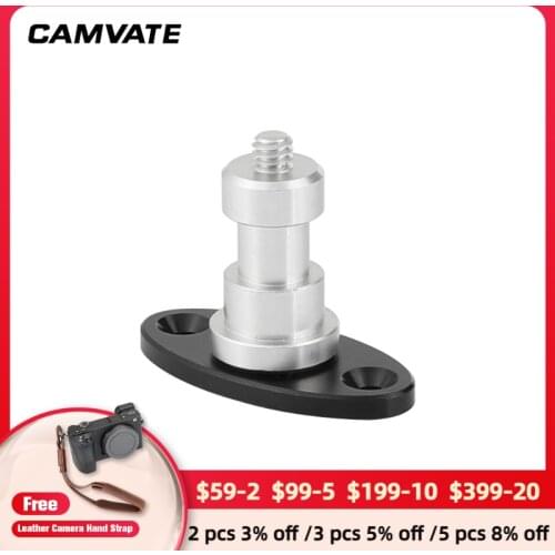 CAMVATE Table /Ceiling /Wall /Podium Mount Holder With 1/4"-20 Male Thread Screw Connector & Oval Base For Accessory Connecting