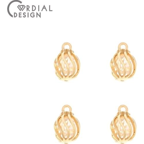 Cordial Design 100Pcs 7*11MM Jewelry Accessories/CZ Charms For Earrings/Hand Made/Jewelry Findings & Components/DIY Pendant