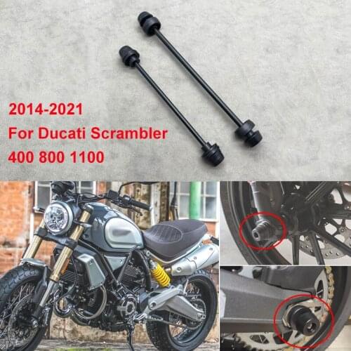 For Ducati Scrambler 400 800 1100 2014-2021 Scramble800 Motorcycle Crash Pad Front Rear Axle Fork Wheel Slider Falling Protector