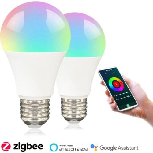 9W Zigbee Smart Home LED Bulb RGB + CW Light E27 Home Lamp for Tuya Smart Life Automation,Compatibe with Alexa Google Home