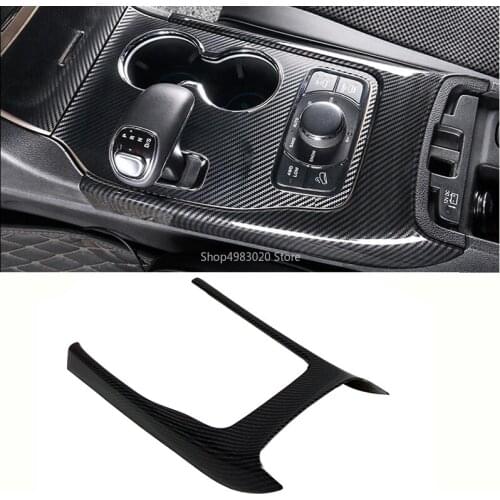 Carbon Fiber/Matte Inner Gear Shift Frame Cover Trim For Jeep Grand Cherokee 2014 2015 2016 -2018 Gear Shifter Box Panel Cover