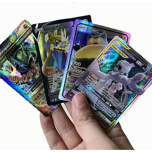 Hot Sale 60 Pcs Pokemon Vmax Shining Cards GX Game Collection Battle Carte Tag Team Trading Card English MEGA TRAINER Kids Toys