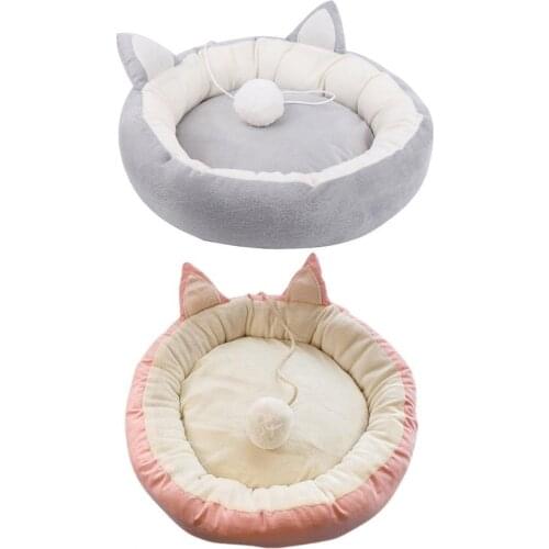 Pet Bed Non-slip Bottom Comfortable Fabric Pet Sleeping Cushion for Cat Cotton Dog Bed Pet Bed KeepWarm Indoor Use Soft Dog Sofa