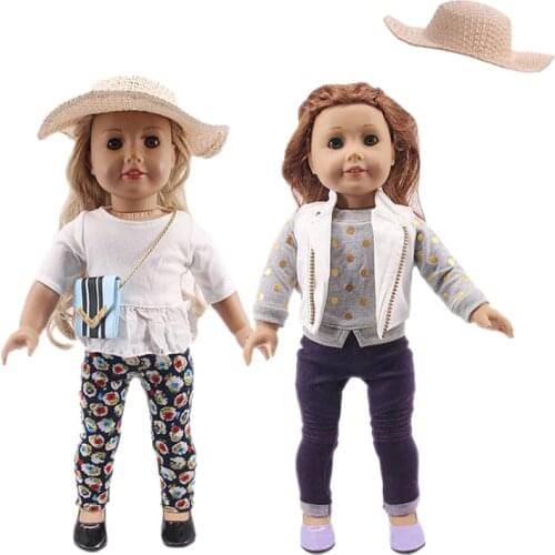 Doll Girl Sets Animal Picture Clothes Shoulder Bag For 18 Inch American&43 Cm Born Baby Generation Christmas Girls Toy Gift