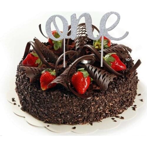 ONE Cake Inserting Card Birthday Dessert Cupcake for Baby Shower Kid`s Birthday Anniversary Party