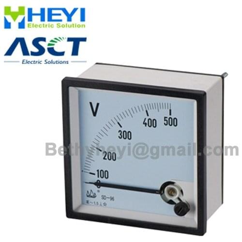 Size 96mm*96mm voltmeter 90 degrees SD-T96V series AC DC voltage panel meter