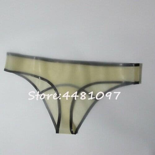 Sexy Latex Rubber Men G-Strings&Thongs Panties Sheath Shorts Underwear Club Wear Without Zip