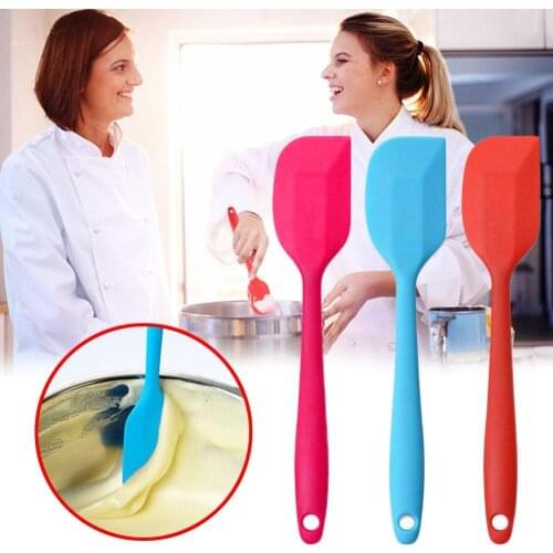 Baking Scraper Cake Baking Tool Food Grade Non Stick Shovel Rubber Spoon Spatula Silicone Spatula Cooking Bakery Tools Butt O2T1