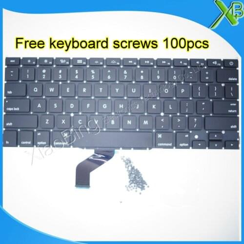 Brand New For MacBook Pro Retina 13.3" A1425 US keyboard+100pcs keyboard screws 2012 Year