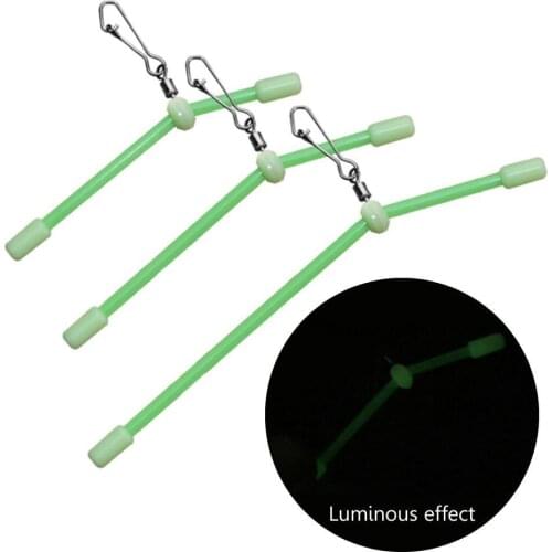 5Pcs 7cm/10cm/12cm/15cm Luminous Rotatable Hook Lure Connector Fish Line Balance for Sea Fishing String Hook 360 degree rotate
