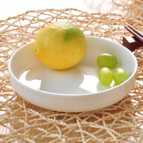 10 Inch Pure White Deep Plate Bone China Ceramic Dessert Plate Ceramic Tableware Salad Plate