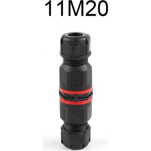 IP68 Outdoor Waterproof Straight Connector Electrical Wire Cable Outer Diameter 6-10mm 2/3/4 Pin Plug Socket Terminal Block