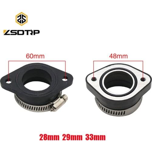 ZSDTRP Motorcycle Carburetor Adapter Inlet Intake Pipe for PWK 21/24/26/28/30/32/34mm PE26/28/30mm TM28/32/34 Carb Pit Dirt Bike