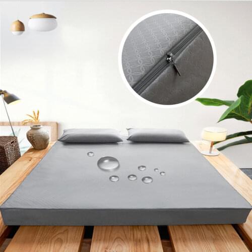 Waterproof Mattress Cover Zipper Type Six Sided All-inclusive Mattress Topper Queen Bedding Set Bed Mattress Anti-mites Bugs Pad