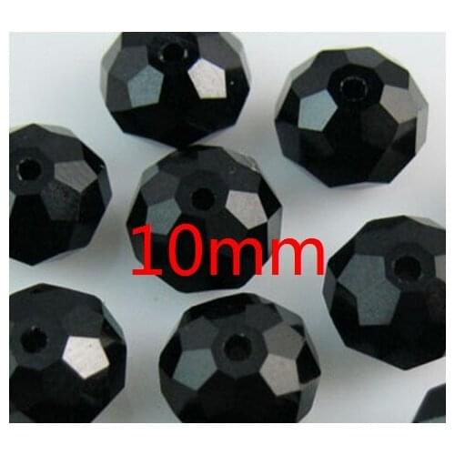 10mm 100pcs/lot loose strand Mixed white black Faceted Rondelle Glass Crystal Beads curtains crafts jewelry DIY accessory ytu456