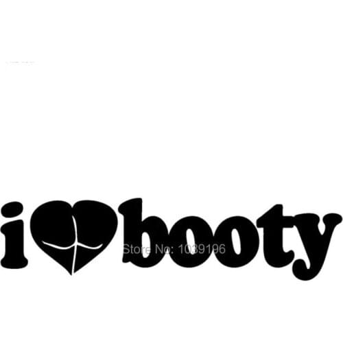 10 x Funny Humor Car Styling I Love Booty with Sexy Lady Ass Heart Reflective Auto Decal Car Whole Body Windows Stickers