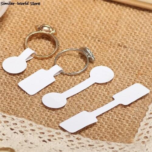 100 Pcs/Bag Blank Price Tags Necklace Ring Pendant Jewelry Labels Paper Stickers