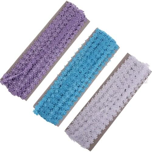 15Yd 12mm Embroidered Guipure Lace Daisy Motif Sewing Flower Applique Ribbon