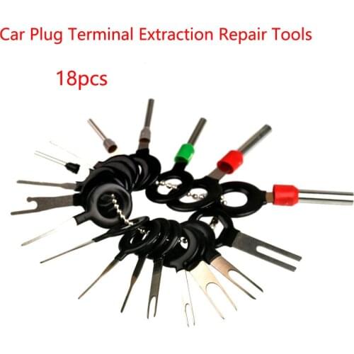 3pcs,11pcs,18pcs Auto Car Plug Circuit Board Wire Harness Terminal Extraction Disassembled Crimp Pin Back Needle Remove Tool Kit
