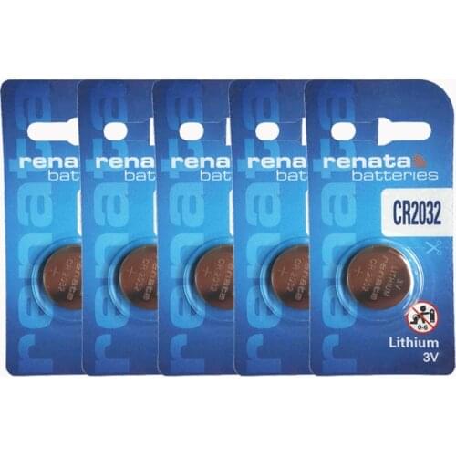 5pcs/lot Renata CR2032 Swiss Button Battery 3V Li-ion Batteries For Watches