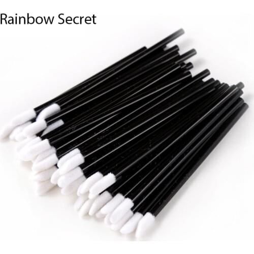 50Pcs Makeup Brushes Lipstick Gloss Wands Glad Lash Cosmetic Eyelash Extension Mascara Wand Disposable lips Brush Make Up Tools