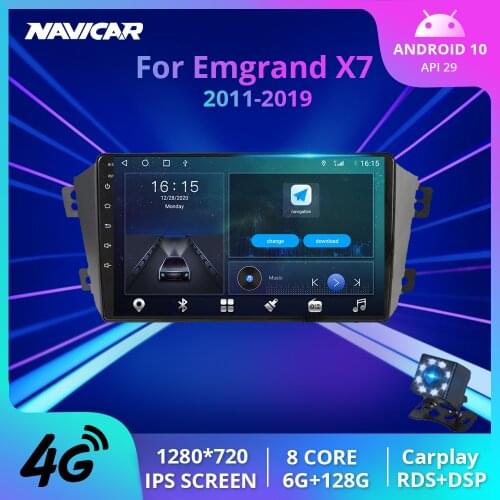 2Din Android10 Car Radio For Geely Emgrand X7 1 GX7 EX7 2011-2019 Stereo Receiver GPS Navigation Car Receiver DSP Auto Radio IGO