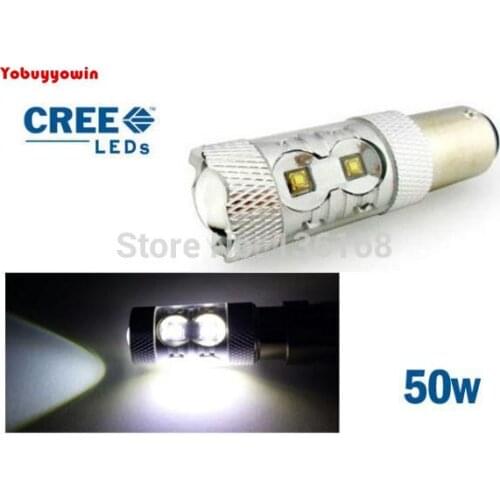 Free Shipping In Stock CREE Chips 382 1156 BA15S LED REVERSE BULB 50W 850 LUMENS 382 1156 fitment bulb white 6000k