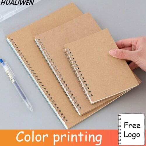 B5/A5/A6 Khaki Cover Notebook Polka Dot/Square/Rule/Blank 100 Pages Daily Writing Planner Office School Supplies Stationery