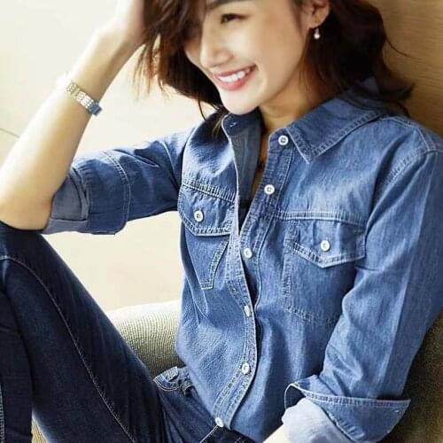 Blouse Women Shirt Autumn Denim Shirt Womens Shirt Long Sleeve Casual Shirt Women Blusas Ropa De Mujer