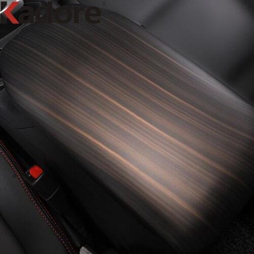 For Toyota RAV4 RAV 4 2019 2020 2021 ABS Wood Grain Front Center Armrest Box Frame Cover Car Interior Accessories