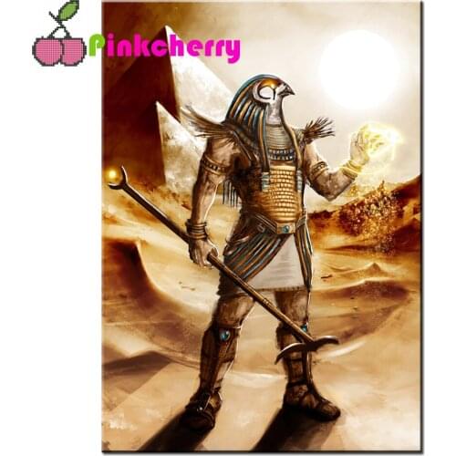 Egyptian Diamond Embroidery full square drill 5d diy diamond painting Anubis And The Pyramids,3d cros-stitch,art,Home Decor k48