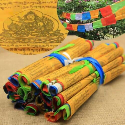 Colorful 5M 20Pcs 26*16CM Prayer Flags Prayer Flags From Tibet Buddhist Holies Home Garden Flags Hanging Decoration Sets