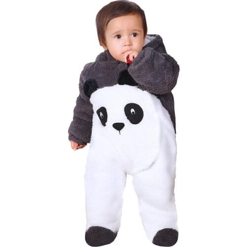 Winter baby fleece hoodie Long Sleeve Thick Warm romper baby clothing boys girls one piece clothes newborn snowsuit jumpsuit