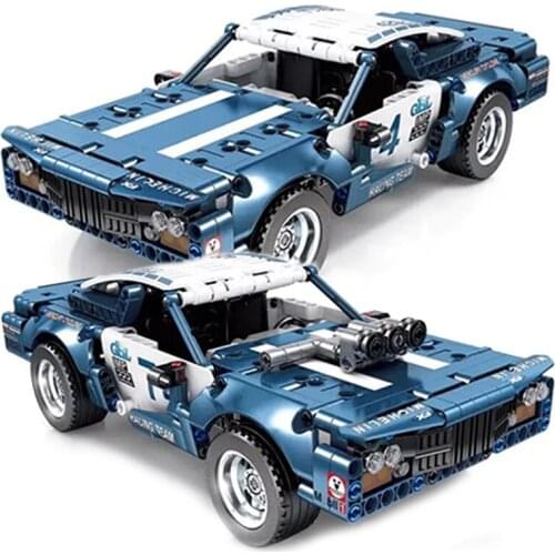 Technician City Muscle Car Model Building Blocks Constructor Creator Expert Bricks Set moc Kid Toys For Children Gift