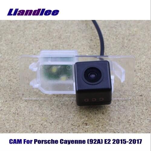 Liandlee CAM Car Reverse Rearview Camera For Porsche Cayenne (92A) E2 2015-2017 / Backup Parking Camera HD CCD Night Vision