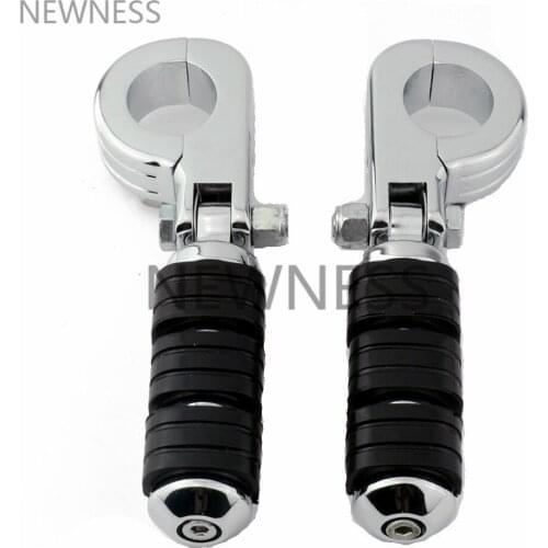 Motorcycle Pegs Highway Footpegs Engine Crash Bar Clamps Bike Foot Pegs Mount Footrests Custom for Harley Indian Yamaha Honda